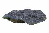 Sparkling Azurite Crystals on Fibrous Malachite - China #247716-1